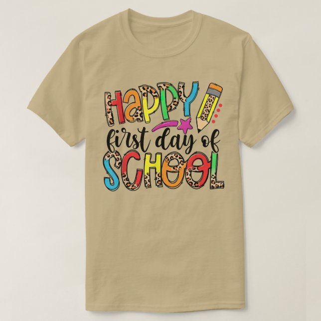 T-shirt Joyeux Premier Jour D'École, Retour À L'École T-sh (Design devant)