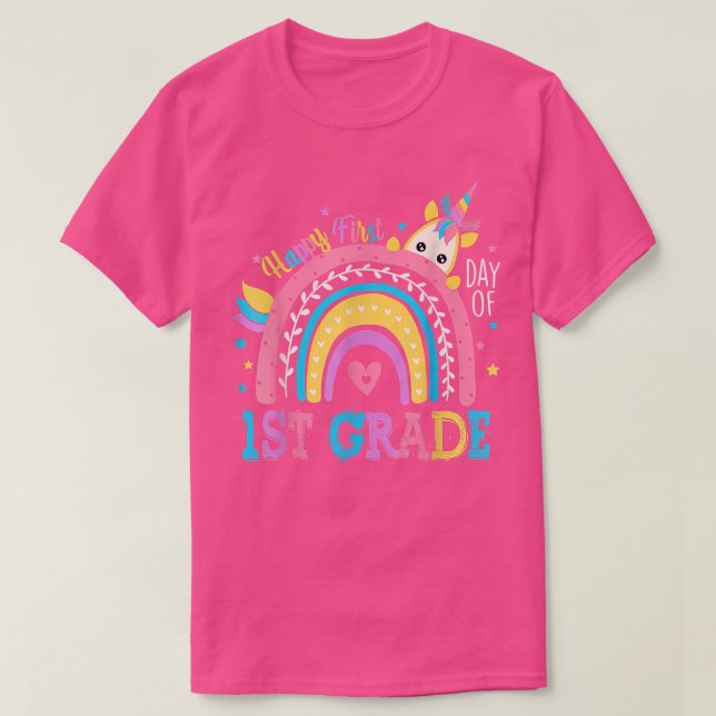 T-shirt Joyeux Premier Jour D'Élèves De 1Ere Année Enseign (Design devant)