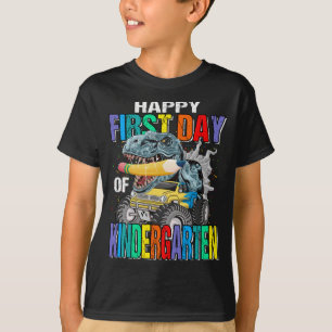 T-shirt Joyeux Premier Jour D'Enfance Camion Monster