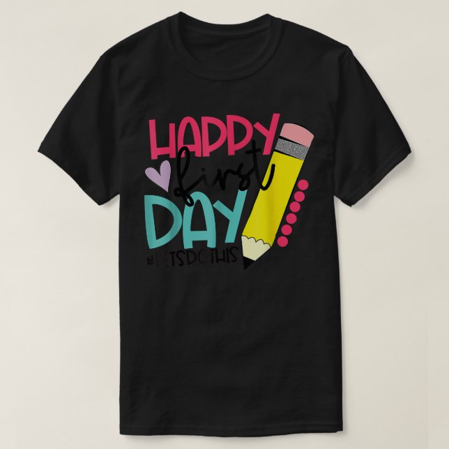T-shirt Joyeux premier jour des élèves et des enseignants  (Design devant)