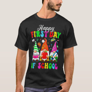 T-shirt Joyeux Premier Jour Gnome Élèves Enseignants Rent