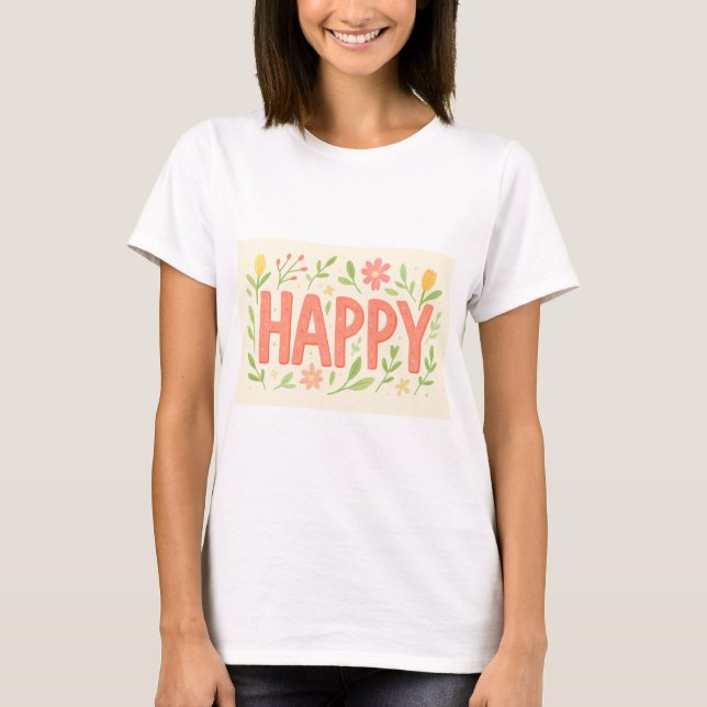 T-shirt Joyeux Printemps  (Devant)