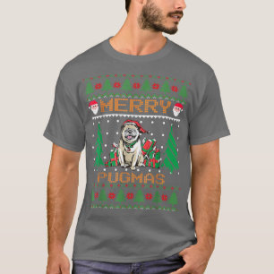 T-shirt Joyeux Pugmas Noël Laid Carlin doux Lover Fami