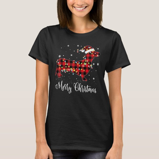 T-shirt Joyeux Pyjama Dachshund Chien Hommes Femmes (Devant)