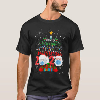 T-shirt Joyeux Quarantine Noël 2020 Pyjamas Famille Mat