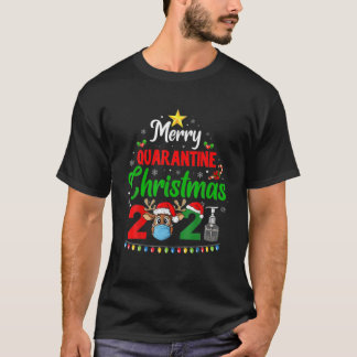 T-shirt Joyeux Quarantine Noël 2021 Reindeer Funny Fam