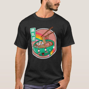 T-shirt Joyeux Ramen Bowl Arc-en-ciel japonais style Otaku