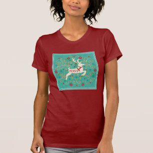T-shirt Joyeux renne de Teal de vacances