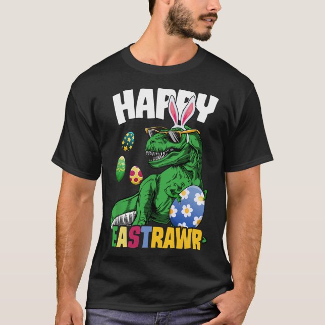 T-shirt Joyeux Rex Dinosaure Easter Bunny Egg Costu (Devant)