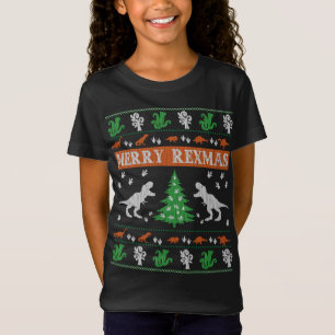 T-Shirt Joyeux Rexmas Dinosaur laide de Noël