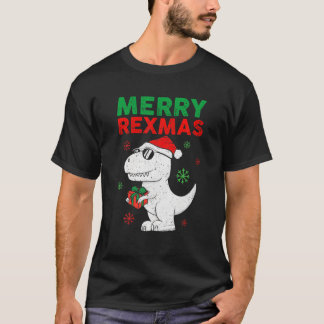 T-shirt Joyeux Rexmas Père Noël Trex Dino Toddler Noël Pjs