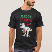 Joyeux Rexmas Santa Hat Dinosaur Toddler Boys Chri