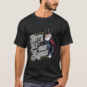 T-shirt Joyeux Rizzmas Sigmas Funny Santa Claus Alpha Gen