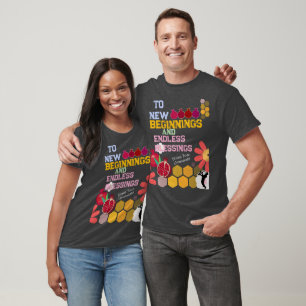 T-shirt Joyeux Rosh Hashanah Juif Nouvel An Modèle Floral