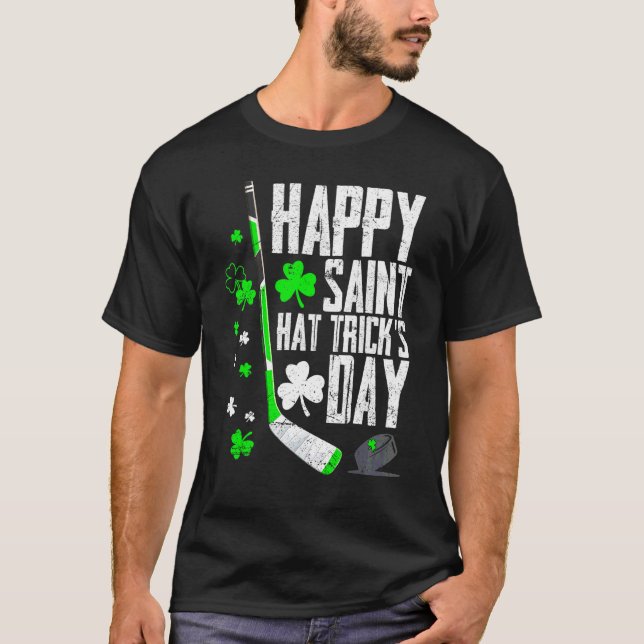 T-shirt Joyeux Saint Casquette Jour de Trick Tee Hockey su (Devant)