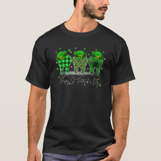 T-shirt Joyeux Saint Patrick Dentist Dentist Dents Leprech