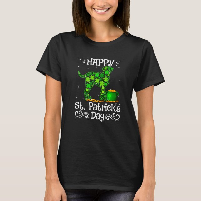 T-shirt Joyeux Saint Patrick S Day Chiens Dalmatiens Shamr (Devant)