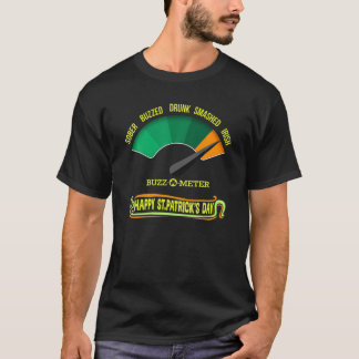 T-shirt Joyeux Saint Patrick's Day Irish Buzz O Meter Grap