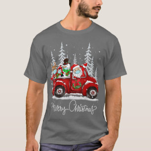 T-shirt Joyeux sapin de Noël Buffalo Chariot rouge plaqué