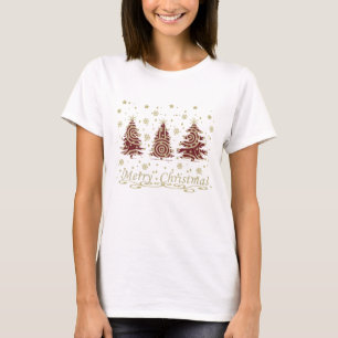T-shirt Joyeux sapins de Noël modernes