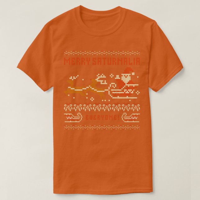 T-shirt Joyeux Saturnalia tout le monde (Design devant)