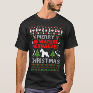 T-shirt Joyeux Schnauzer Dog Noël laid