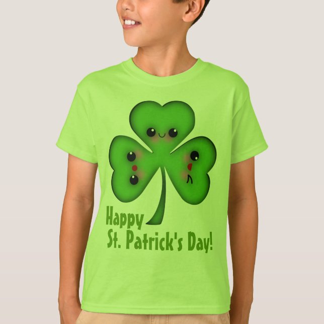 T-shirt Joyeux Shamrock de la Saint Patrick (Devant)