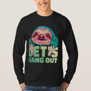 T-shirt Joyeux Sloth Aquarelle Let S Hang Out Animal