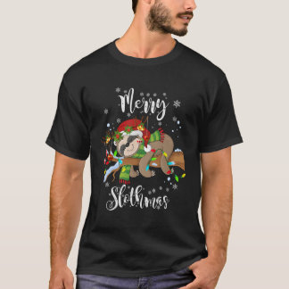T-shirt Joyeux Slothmas T Chemise Pajama de Noël Pour Slot