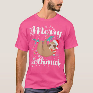 T-shirt Joyeux Slothmas T Pyjama de Noël pour Sloth Lover