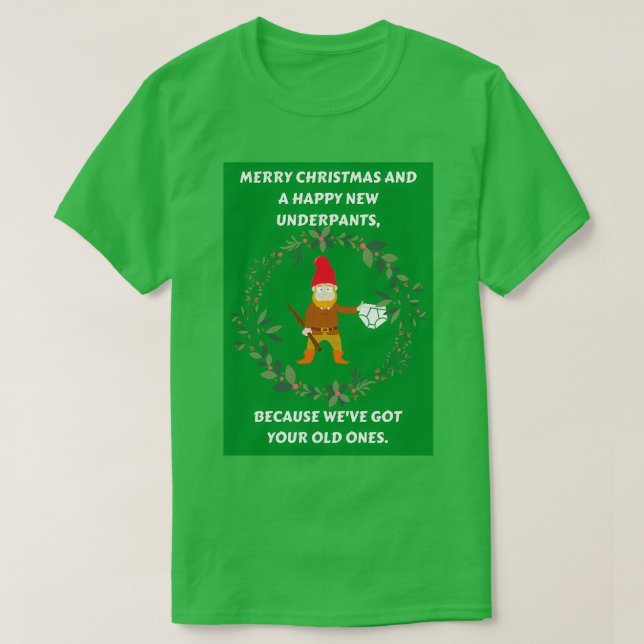 T-shirt Joyeux sous-vêtements Gnomes  (Design devant)