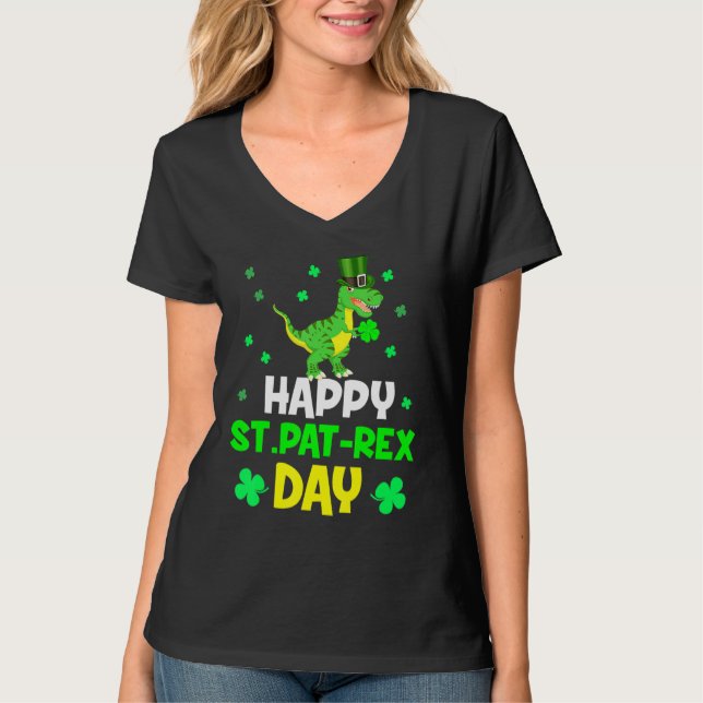 T-shirt Joyeux St Pat Rex Day Dinosaur St Patrick S Day (Devant)