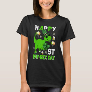 T-shirt Joyeux St Pat Rex Day Leprechaun Dinosaur Irlandai