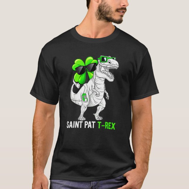 T-shirt Joyeux St Pat T Rex Saint Patrick's Day Dinosaur B (Devant)