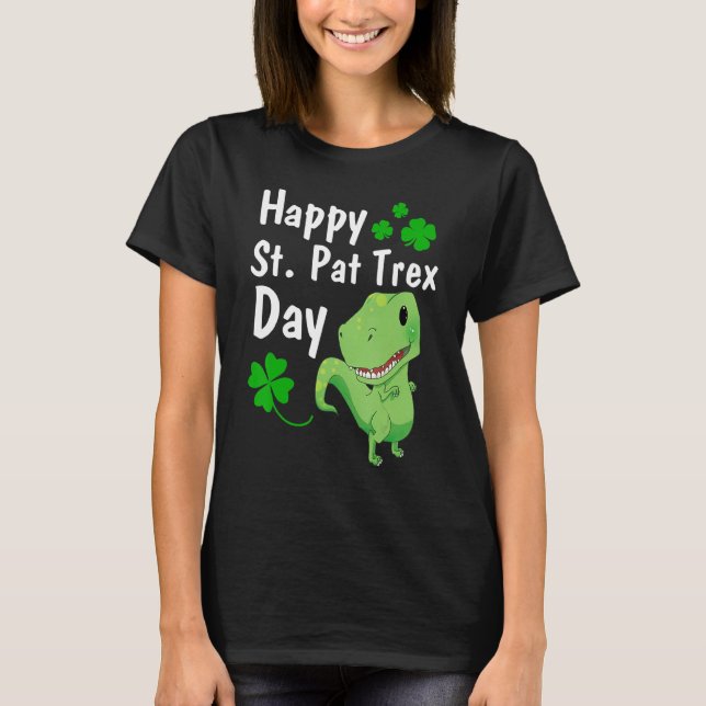 T-shirt Joyeux St. Pat Trex Day Dinosaur St. Patrick's Day (Devant)