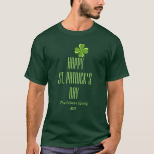 T-shirt Joyeux St. patrick jour photo de famille Shamrock
