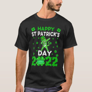 T-shirt Joyeux St Patrick's Day 2022 Dabbing Cat Clover