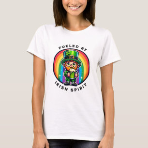 T-shirt Joyeux St Patrick's Day Leprechaun avec bière vert