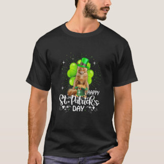 T-shirt Joyeux St Patrick's Day Maine Coon Chat Shamrock L