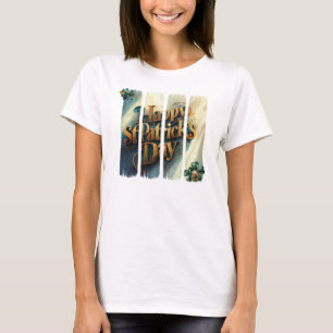 T-shirt Joyeux St. Patrick's Day Pinceau vertical