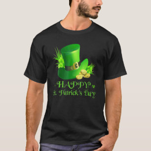 T-shirt Joyeux St. Patrick's Day Vert Casquette Shamrock i