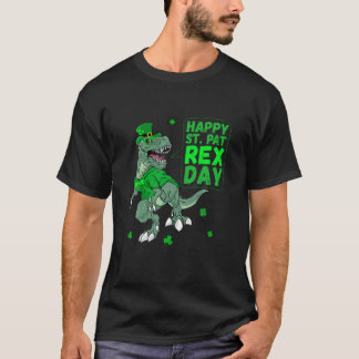 T-shirt Joyeux St. Saint Patricks Pat Rex Day Rex Dinosaur