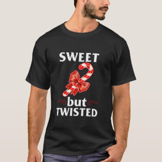 T-shirt Joyeux Sucre de canne de Noël doux mais tordu