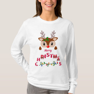 T-shirt Joyeux sweatshirt de rennes de Noël