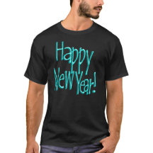 Joyeux texte de la nouvelle année Turquoise