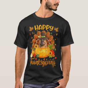 T-shirt Joyeux Thanksgiving Chien Berger Allemand Dinde Po