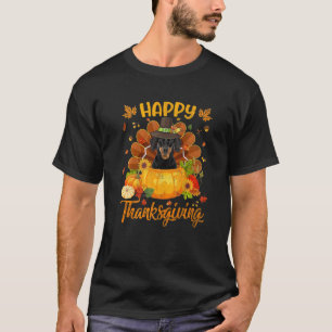 T-shirt Joyeux Thanksgiving Dachshund Chien Dinde Citrouil