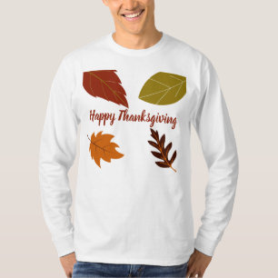T-shirt Joyeux Thanksgiving Feuilles d'automne