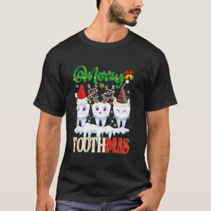 T-shirt Joyeux Toothmas Noël Père Noël Reindeer Elf Dents