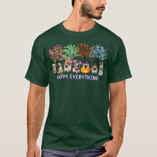 T-shirt Joyeux Tout carlin chien saisons toute l'année Arb
